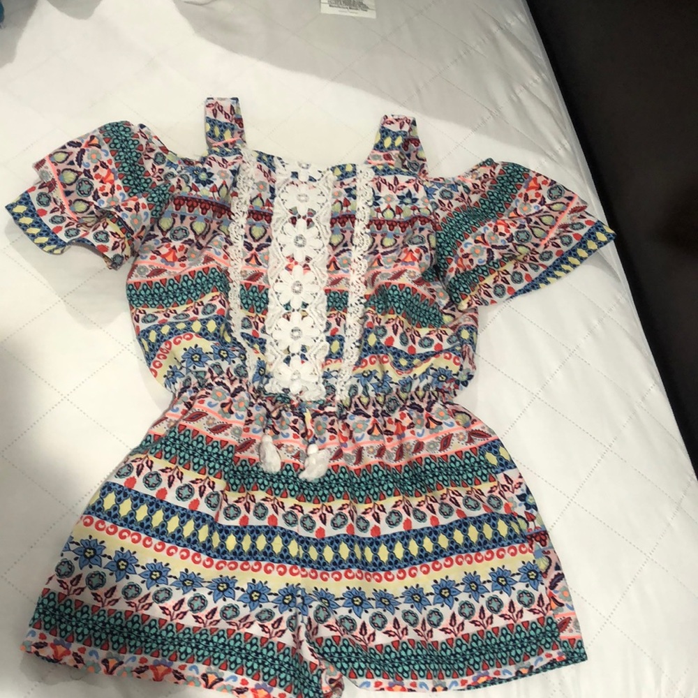 Cold shoulder romper